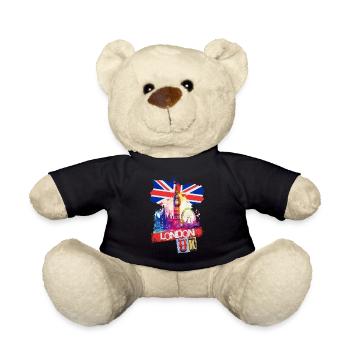 Londres Angleterre ville Skyline Big Ben coloré Splash - Nounours - noir - Devant