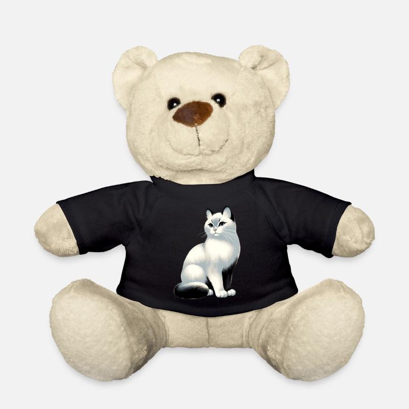 Graphismes de chat fantaisistes et élégants - Purrfectly Cra - Nounours - noir
