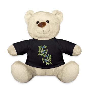 Blueberry branch - Teddy Bear - black - Front