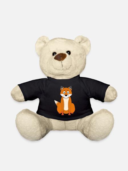 Karikatur Fuchs - Teddy - Schwarz