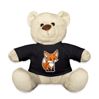 Illustration de renard - Nounours - noir - Devant