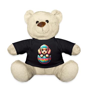 Easter Egg Easter Egg Dog Poodle Hatches From The Egg - Teddy Bear - black - Front