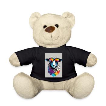 Schaf mit Sonnenbrille - Teddy - Schwarz - Vorne