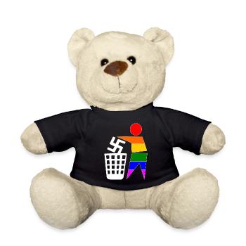 halte deine umwelt sauber - gegen rechts - Teddy - Schwarz - Vorne