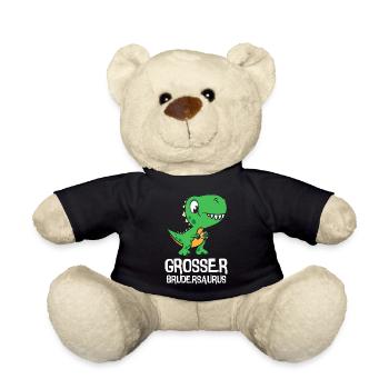 Je vais être un grand frère Frère Saurus Dino - Nounours - noir - Devant