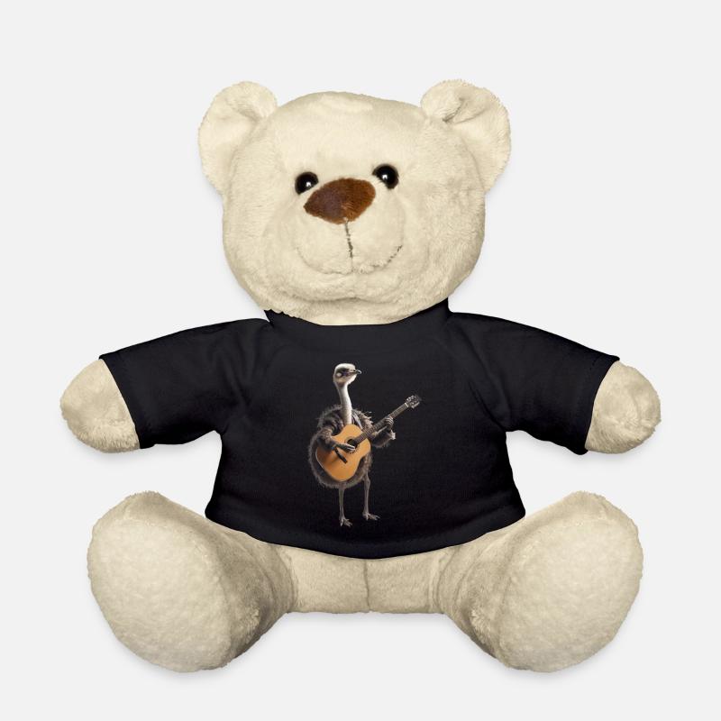 Straußenvogel Gitarre - Teddy - Schwarz