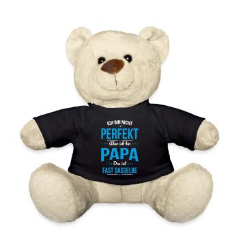 Ich bin nicht perfekt aber ich bin Papa - Vatertag - Teddy - Schwarz - Vorne