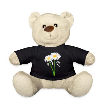 Dekorative Blüte an grünem Stiel - Teddy - Schwarz - Vorne