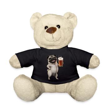 Mops Bier - Teddy - Schwarz - Vorne