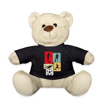Fußball Vintage Retro - Teddy - Schwarz - Vorne