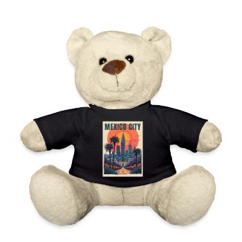 Mexico City – Zócalo and Aztec History - Teddy Bear - black - Front