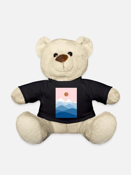 Berglandschaft rosa - Teddy - Schwarz