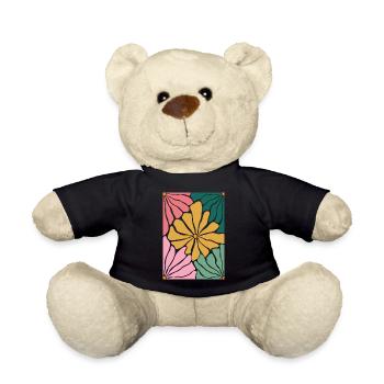 Boho Flowers - Teddy Bear - black - Front