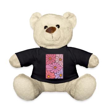 Fleurs de flore bohème - Nounours - noir - Devant