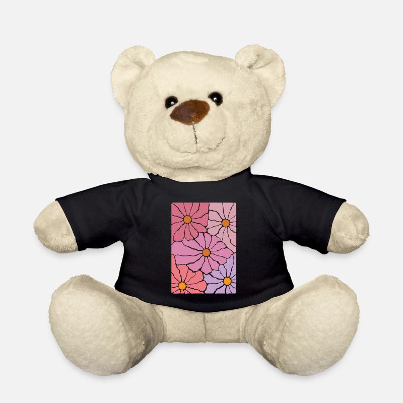 Boho Flora Blumen - Teddy - Schwarz