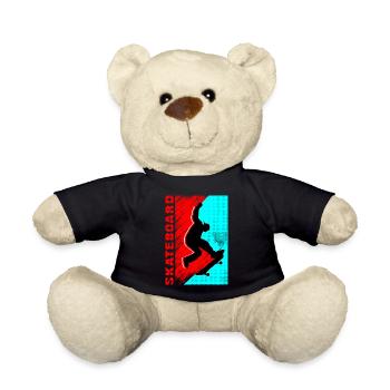 Skateboard Geschenke Skateboardfahrer Outfits - Teddy - Schwarz - Vorne
