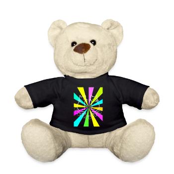 80s Retro Cats Cat Teen - Teddy Bear - black - Front