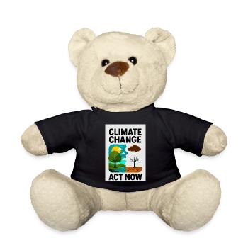 Climate change now - Teddy Bear - black - Front