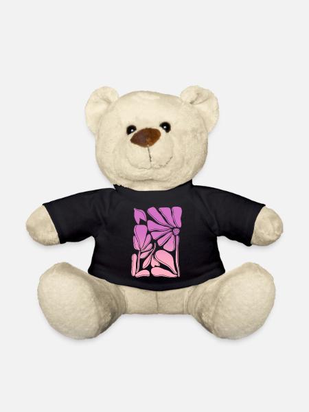 Flower power pink gradient - Teddy Bear - black
