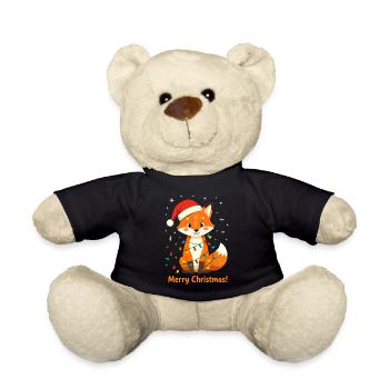 Chemise de Noël Renard Noël Joyeux Noël - Nounours - noir - Devant