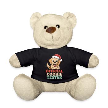 Weihnachtshund Humor - Teddy - Schwarz - Vorne