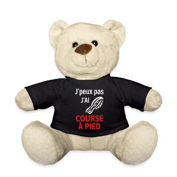 J'ai Course à Pied Pas le Temps - Nounours - noir - Devant