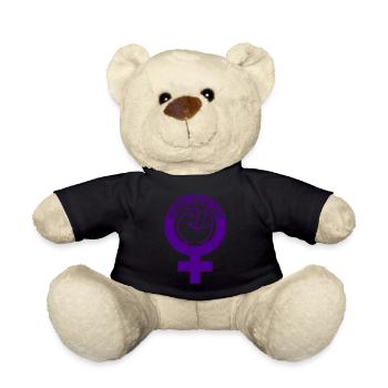 Strong Female Lead Feminism Empowerment Women - Teddy Bear - black - Front