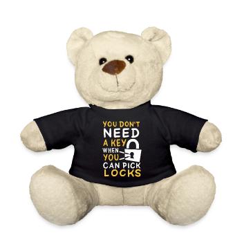 Graphique drôle de serrurier crochetant des serrures Hobbyist - Nounours - noir - Devant