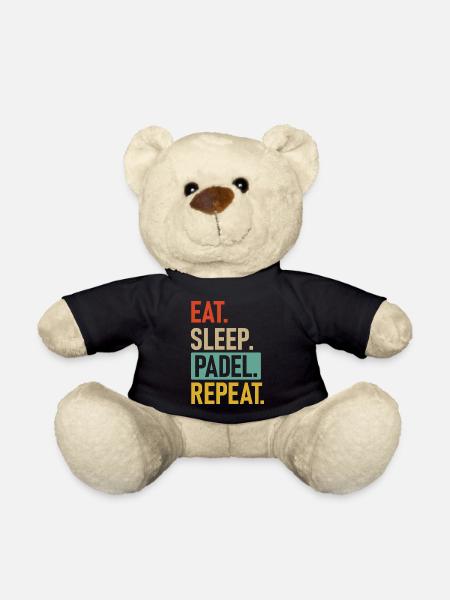 Padel | Eat.Sleep.Padel.Repeat. - Teddy Bear - black