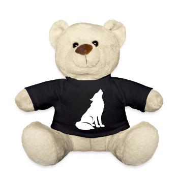 Wolf Silhouette - Teddy - Schwarz - Vorne