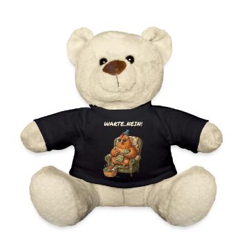 Lustiger Spruch Hühner Mama - Teddy - Schwarz - Vorne