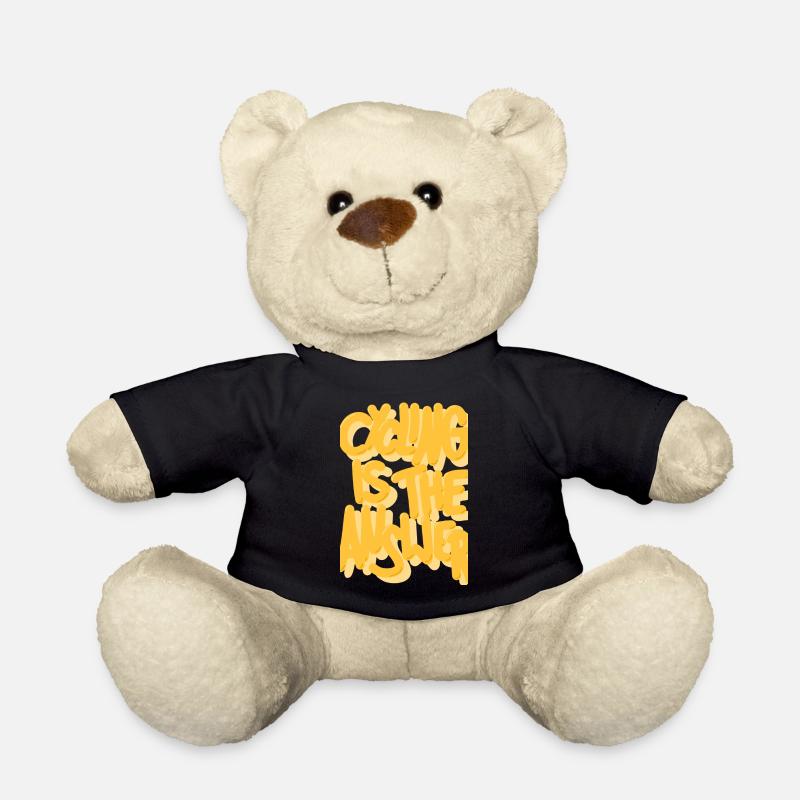 Le vélo est la réponse jaune - Nounours - noir