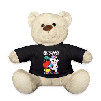 Einhorn Kindergarten Erzieherin Lustiger Spruch - Teddy - Schwarz - Vorne