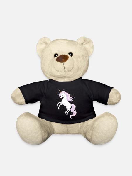 Zauberhaftes Einhorn Illustration - Teddy - Schwarz