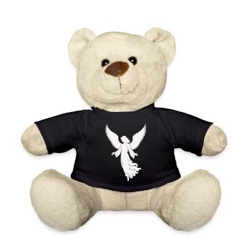 Angel silhouette with wings - Teddy Bear - black - Front