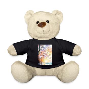 Kirschbäume in Aube Aquarell - Teddy - Schwarz - Vorne