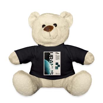 Uranus-Orbitaltypographie-Poster - Teddy - Schwarz - Vorne