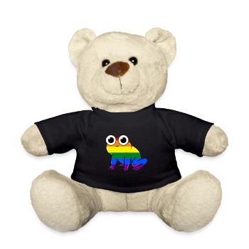 LGBT Gay Pride Frog Gay Pride - Teddy Bear - black - Front