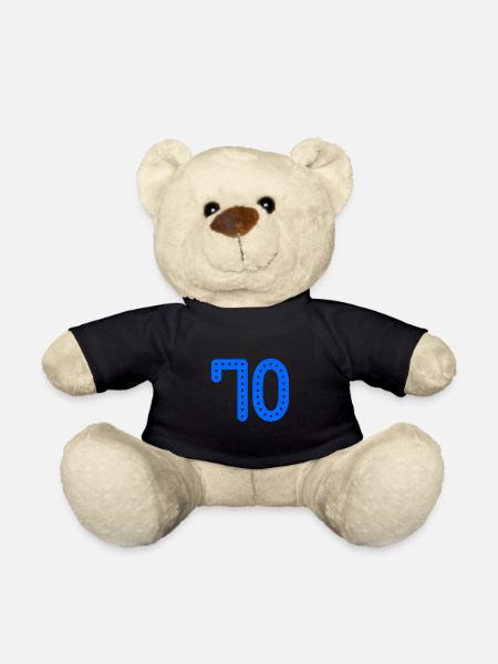 70 ANS. 70e ANNIVERSAIRE. ANNIVERSAIRE 70 ANS. 70 - Nounours - noir