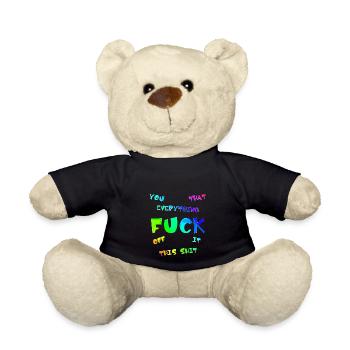 FUCK YOU | ME | THIS | EVERYTHING - Teddy - Schwarz - Vorne