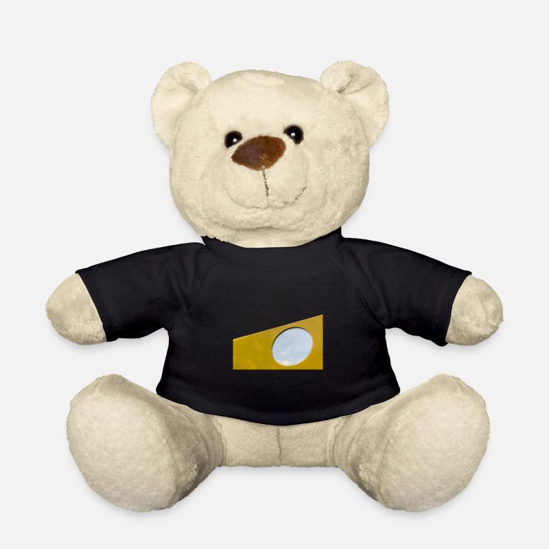 Le trou dans le mur jaune et le ciel bleu - Nounours - noir