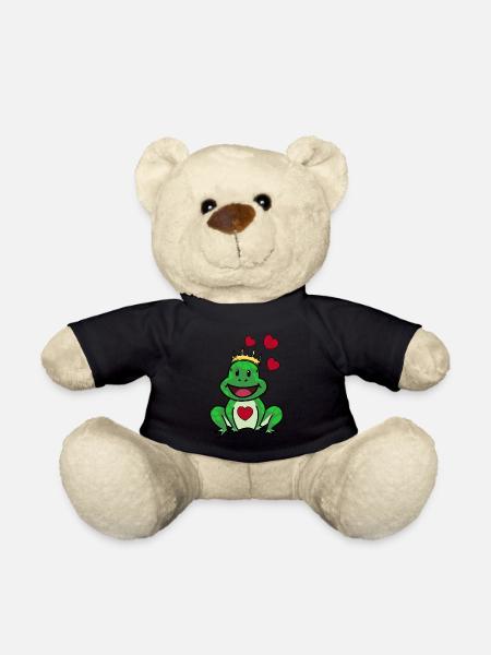 Märchenprinz König Frosch Liebe Beziehung Kinder - Teddy - Schwarz