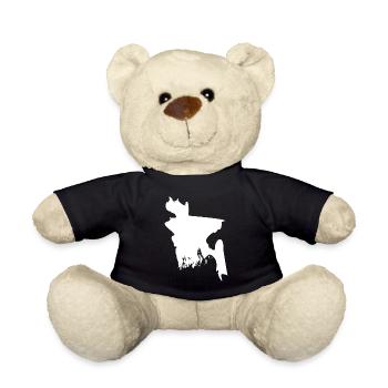 Bangladesh carte drapeau - Nounours - noir - Devant
