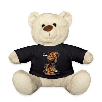 Tiger Steampunk Card Game Spades Queen Poker - Teddy Bear - black - Front