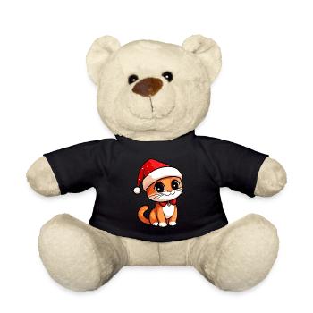 Christmas Kitten - Teddy Bear - black - Front