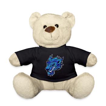 Wolf Kopf Wolfskopf Tattoo Graffiti - Teddy - Schwarz - Vorne