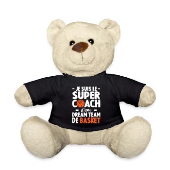 Je Suis Le Super Coach D'une Dream Team De Basket - Nounours - noir - Devant