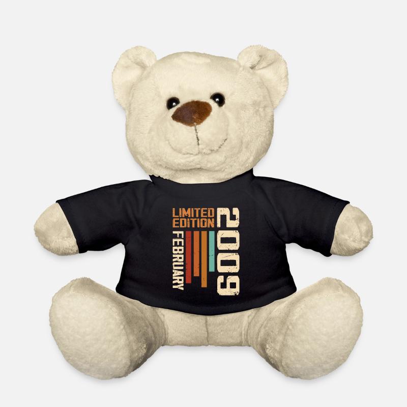 Geboren im Februar 2009 Retro 2009 Jubiläum - Teddy - Schwarz