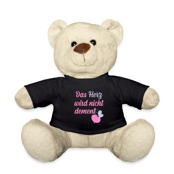 Das Herz wird nicht dement, Demenz, Schmetterling - Teddy - Schwarz - Vorne