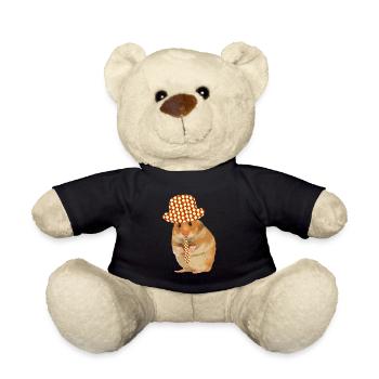 Hamster made chic - hat - tie - Teddy Bear - black - Front